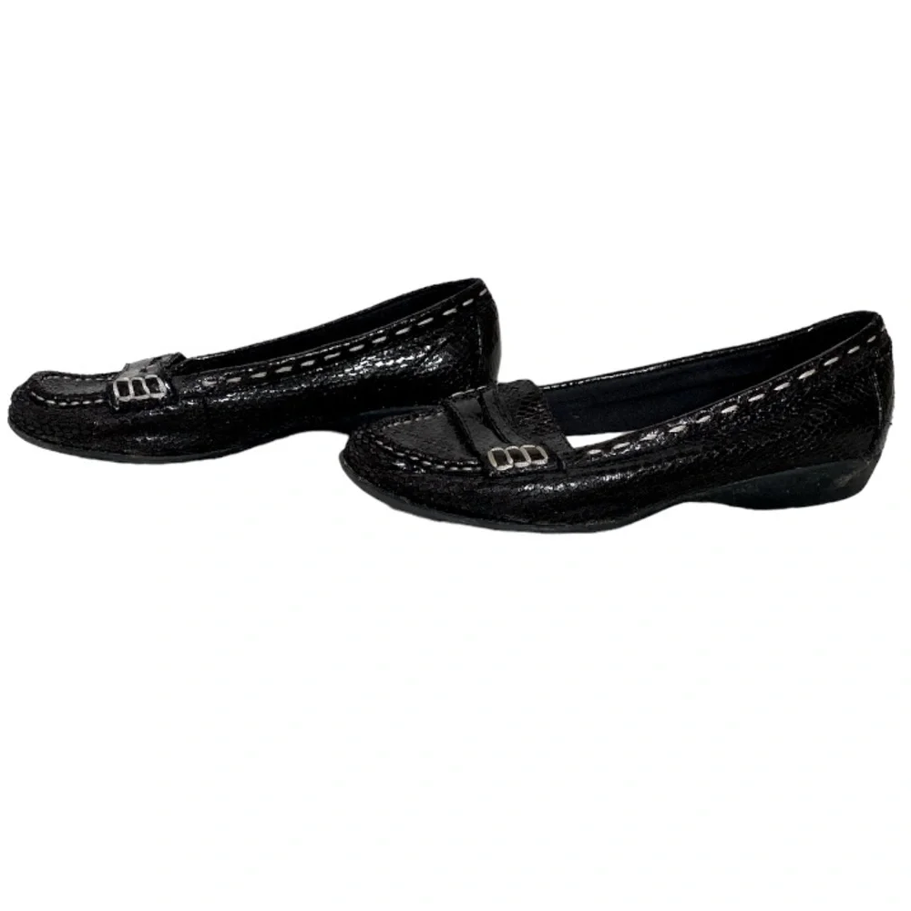 Black Etienne Aigner Loafers Size 7.5 Classic Neutral